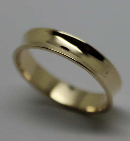 Kaedesigns New Genuine Full Solid 9ct 9k Yellow, Rose or White Gold Concave Dome Ring