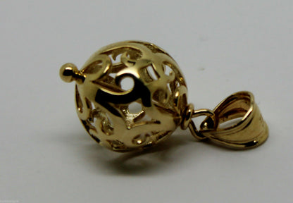 Kaedesigns Genuine 9ct Yellow, Rose or White Gold 14mm Filigree Ball Pendant