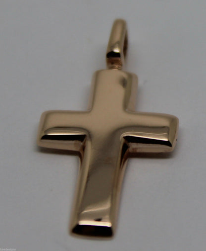 Kaedesigns, Genuine New 9ct 9K 375 Yellow, Rose or White Gold Plain Cross Pendant 285