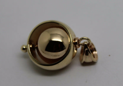 Kaedesigns New Belcher Large 12mm 9ct Yellow, Rose Or White Gold Ball Drop Pendant