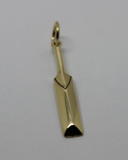 Kaedesigns Solid 9ct Yellow, Rose Or White Gold Large Size Cricket Bat Pendant Charm