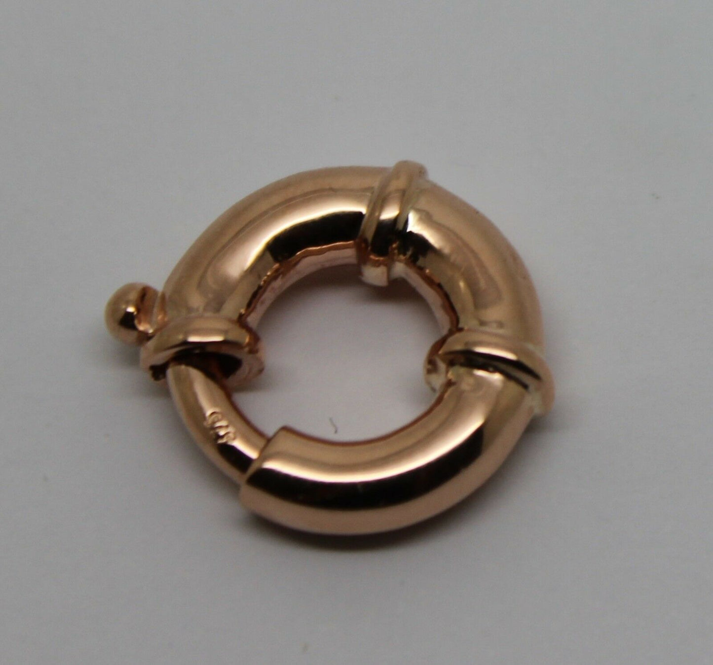 Genuine Heavy 18mm 9ct 375 Large Rose Gold Bolt Ring Clasp