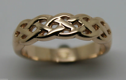 Kaedesigns,Genuine 9ct White, Rose Or White Gold Large Celtic Ring In Your Size