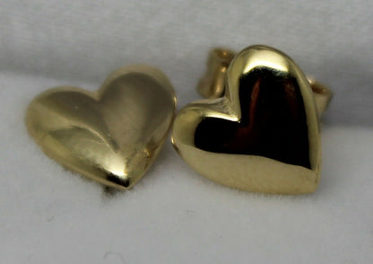 Kaedesigns New 9ct 9Kt Solid Yellow, Rose or White Gold Stud Small Heart Earrings