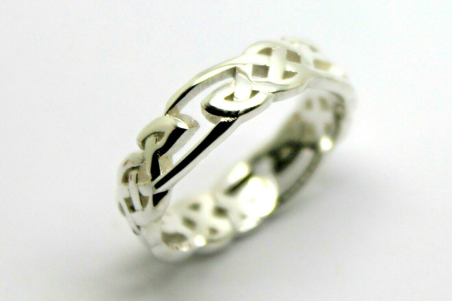 Genuine Size N / 6.5 Sterling Silver 925 Celtic Weave Ring