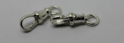 Genuine 2 X  New Solid Sterling Silver Albert Swivel Clasp 19mm