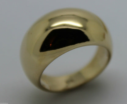 Size R 1/2 - 9 Genuine 9kt 9ct Heavy Yellow, Rose or White Gold Full Solid 10mm Extra Large Dome Ring