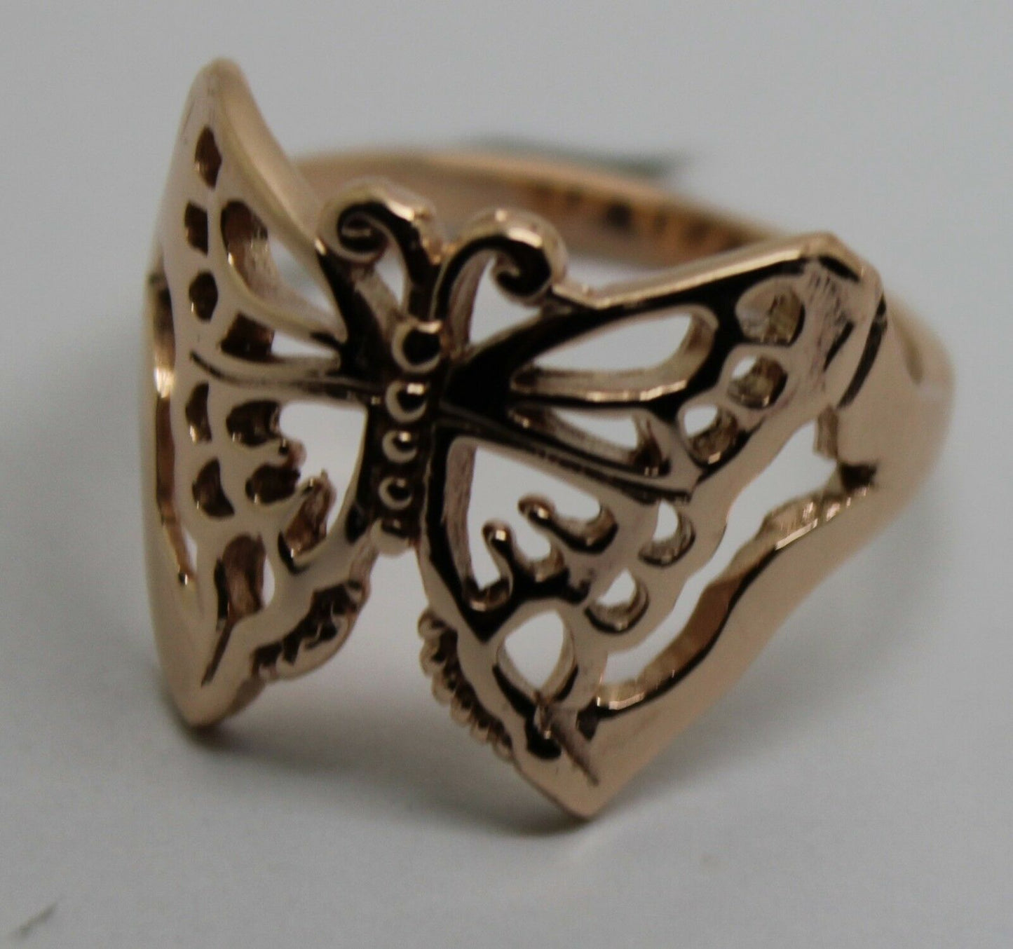 Solid Genuine 9ct White Or Rose Or Yellow Gold Large Butterfly Ring Size Q 236