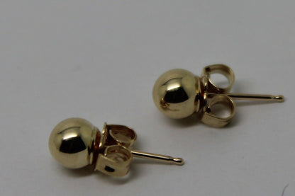 Kaedesigns New 14ct Yellow Gold 5mm Stud Ball Earrings