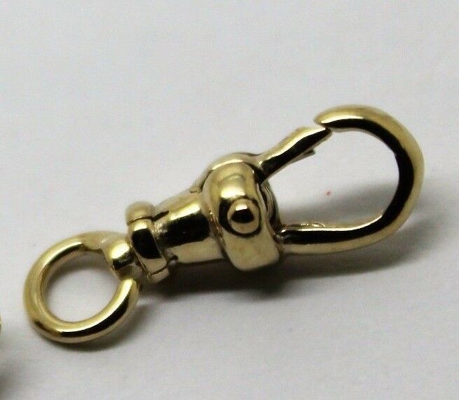 Genuine 9ct Yellow or Rose Gold Albert Swivel Clasp 15mm Size