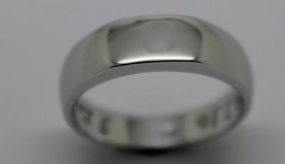 Size T New Heavy Solid 9ct 9k White Gold Wedding Band Ring, Free Engraving