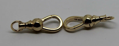 Genuine 9ct 2 X Yellow Gold Ball Albert Swivel Clasp 19mm Size