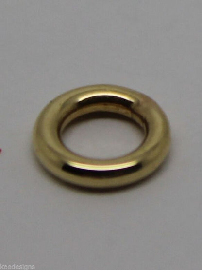 9ct or 18ct Yellow/White/Rose Gold SOLDERED JUMP RING MANY SIZE 2pk/5pk