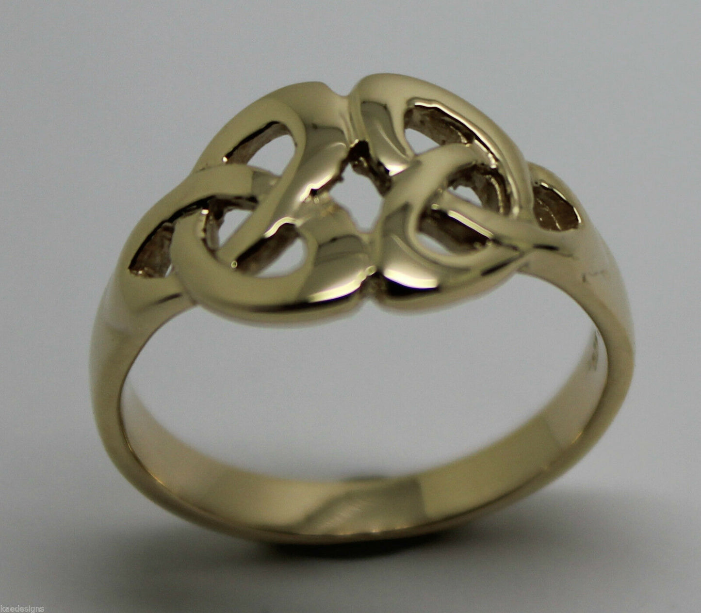 Kaedesigns, New Genuine Full Solid 9ct 9kt Yellow, Rose or White Gold Celtic Weave Ring 352