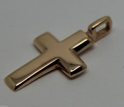 Kaedesigns, Genuine New 9ct 9K 375 Yellow, Rose or White Gold Plain Cross Pendant 285