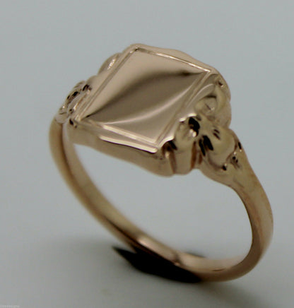 Kaedesigns, Genuine Solid 9ct 9kt Genuine Solid Yellow, Rose or White Gold Signet Ring in your size