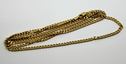 Genuine 9ct Yellow Gold Kerb Curb Chain Necklace 55cm 7.84gms