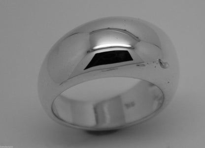 Size M New Genuine Sterling Silver 10mm Dome Ring