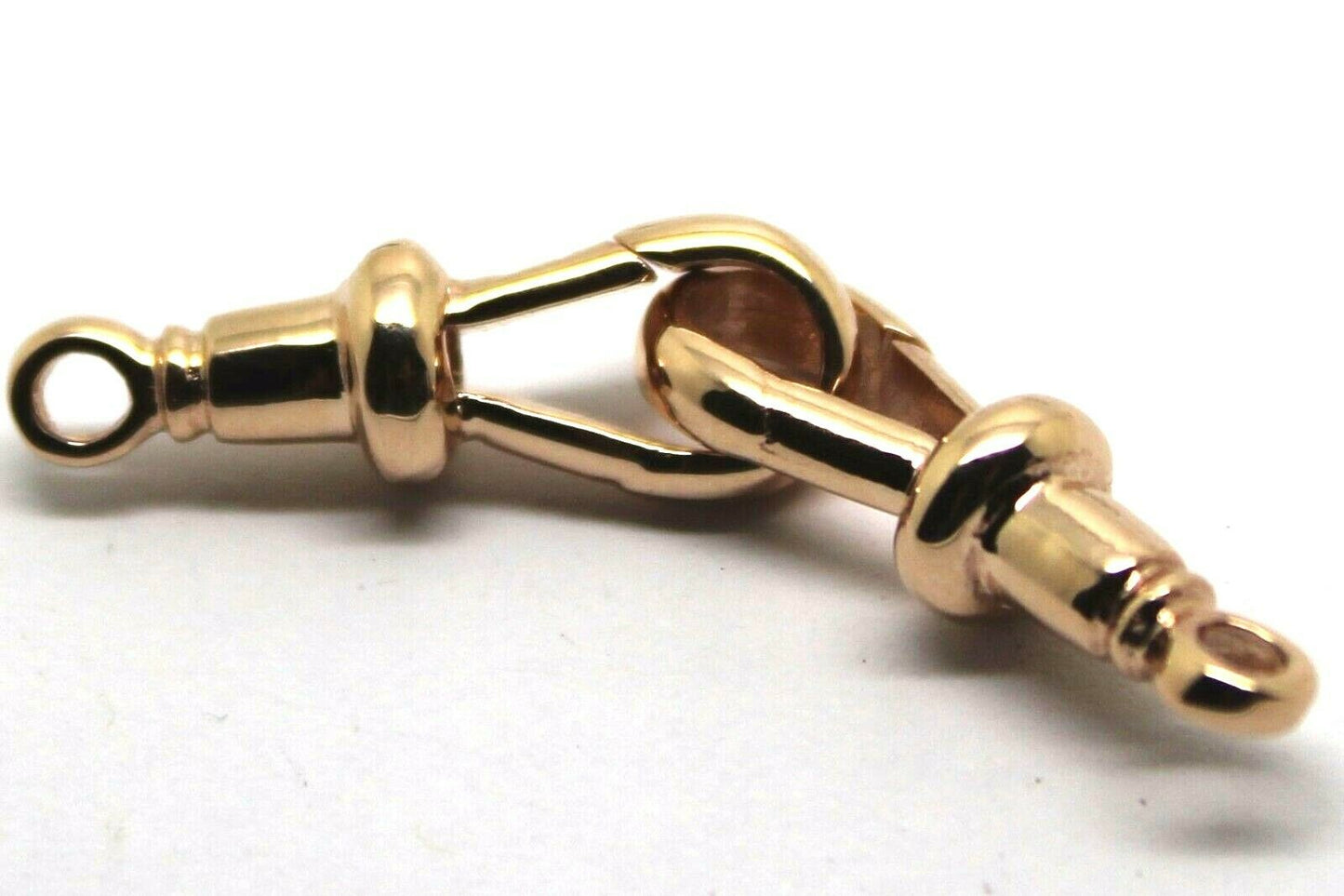 Genuine 9ct Solid 2 X  Yellow, Rose or White Gold Albert Swivel Clasp 21mm Size