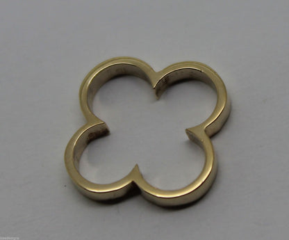 Genuine Solid 9ct 9k Yellow, Rose Or White Gold Large Four Leaf Clover Pendant 24mm