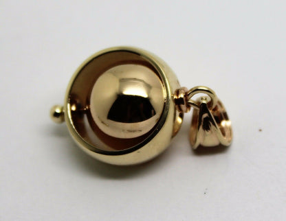 Kaedesigns New Belcher Large 12mm 9ct Yellow, Rose Or White Gold Ball Drop Pendant