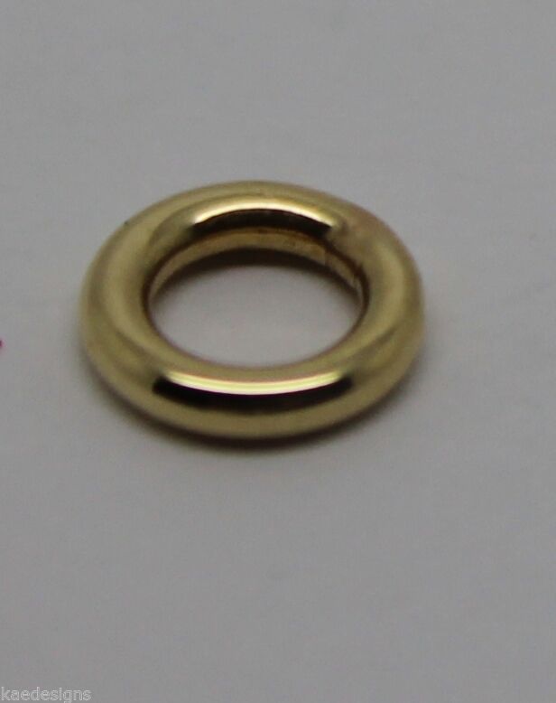 9ct or 18ct Yellow/White/Rose Gold SOLDERED JUMP RING MANY SIZE 2pk/5pk