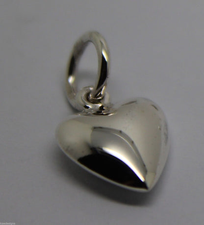 Kaedesigns Genuine 925 Small Solid Sterling Silver Bubble Heart Charm or Pendant