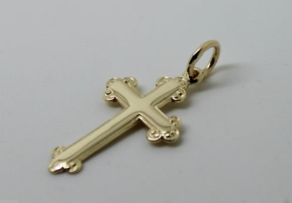 Kaedesigns, New Genuine New 375 9ct Yellow or Rose or White Gold Cross Pendant