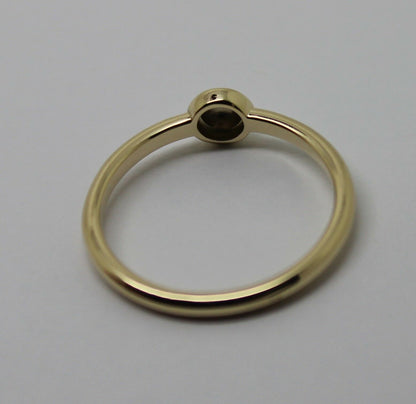 Genuine 9ct yellow gold & white gold ball 4mm Half Ball Ring