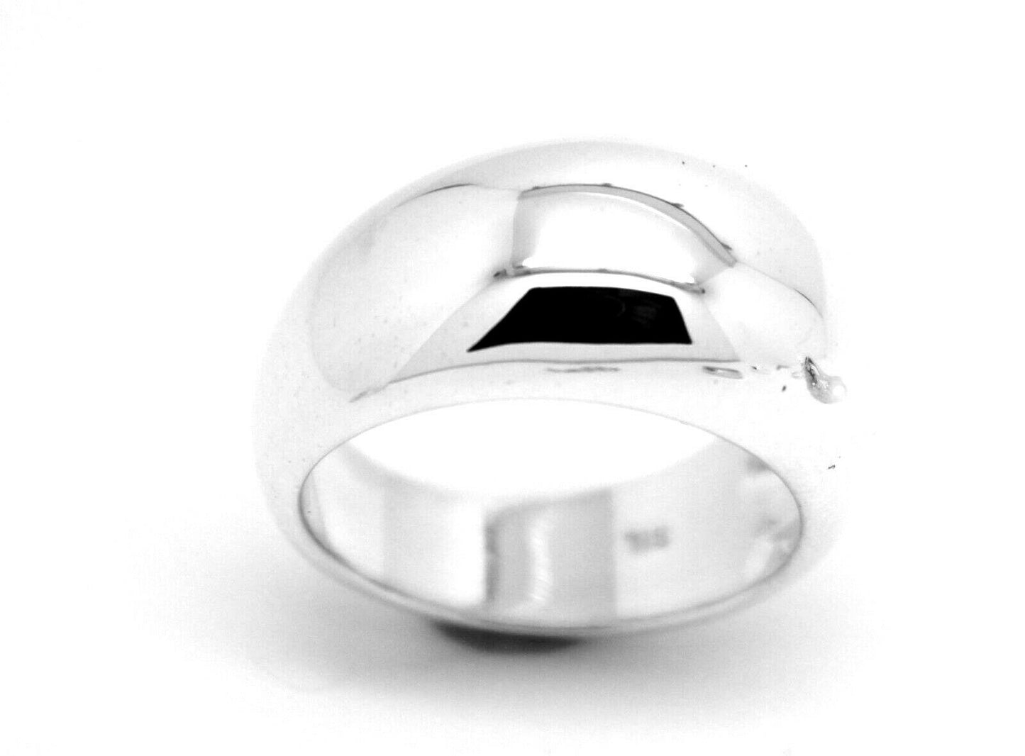 Size M New Genuine Sterling Silver 10mm Dome Ring