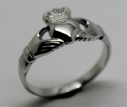 Size M Genuine Sterling Silver Irish Claddagh Ring