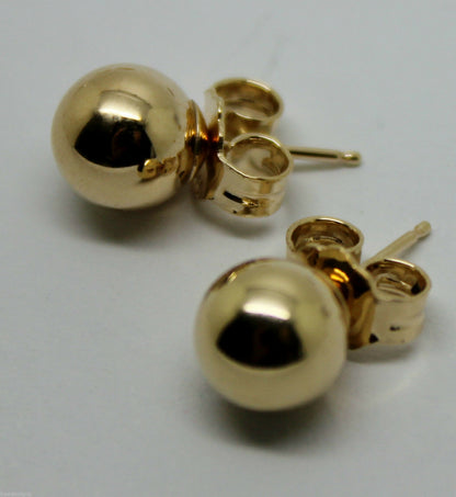 New Kaedesigns Genuine 14ct Solid Yellow Gold 5mm Stud Ball Earrings