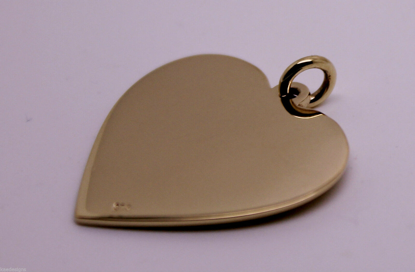 Solid Genuine 9ct 9kt Rose, Yellow Or White Gold / 375, Large Heart Shield Pendant