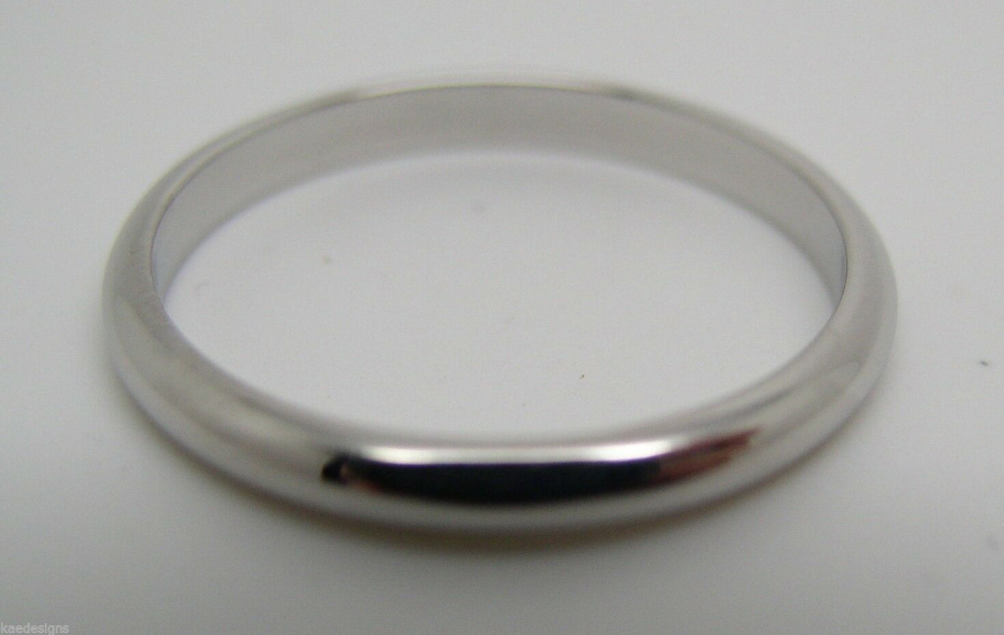 Size Q1/2 18ct White Gold Full Solid 2.6mm Wedding Band Ring Hallmarked 750