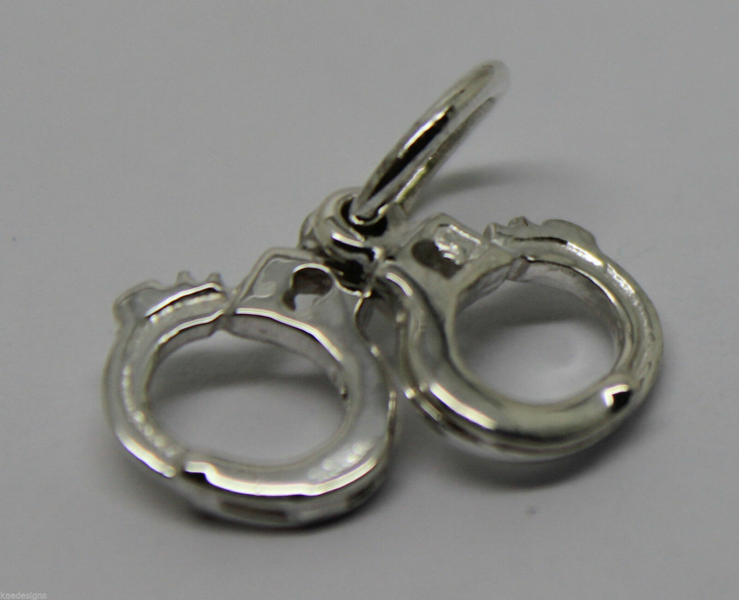 Sterling Silver 925 Hand Cuffs Handcuffs Charm Or Pendant