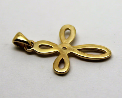 Kaedesigns New Genuine Small 9ct 9K Delicate Yellow, Rose or White Gold Celtic Cross Pendant