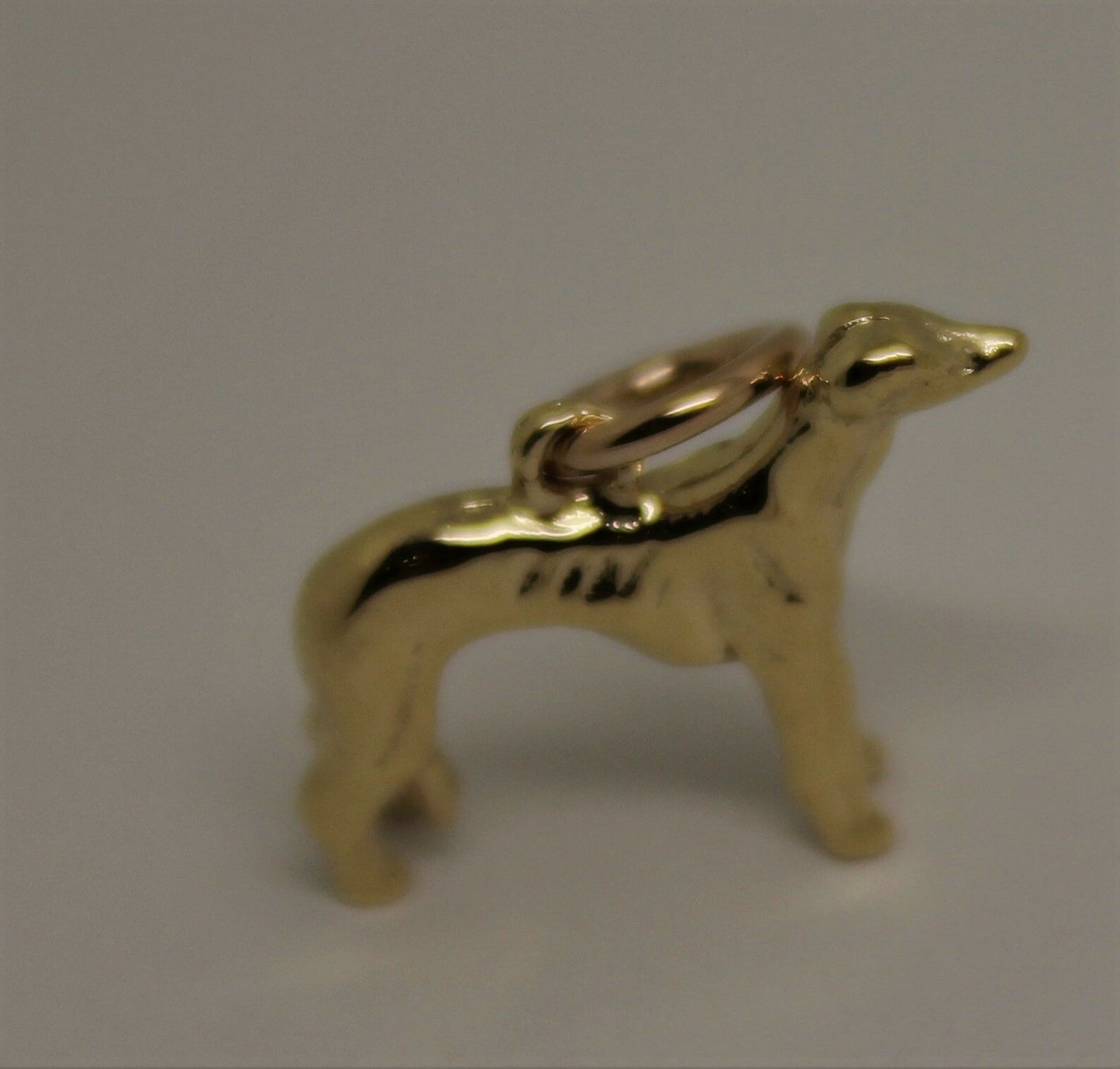 Kaedesigns, 3D 9ct Yellow Or Rose Or White Gold Greyhound Dog Charm Or Pendant