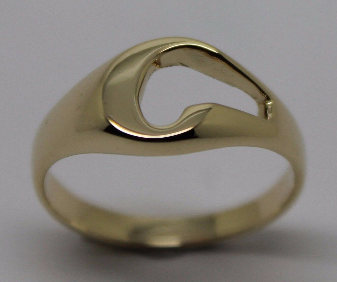 KAEDESIGNS NEW Size 6.5 / N Genuine Solid 9ct yellow gold initial C ring