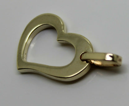 Kaedesigns New Genuine Small Size 9ct Yellow, Rose Or White Gold Open Heart Pendant