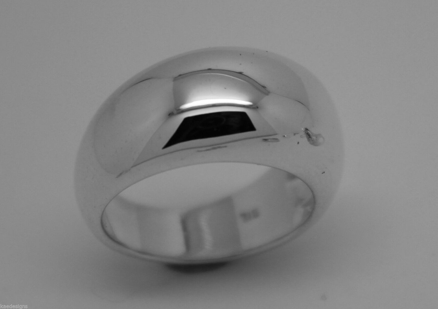 Size M New Genuine Sterling Silver 10mm Dome Ring