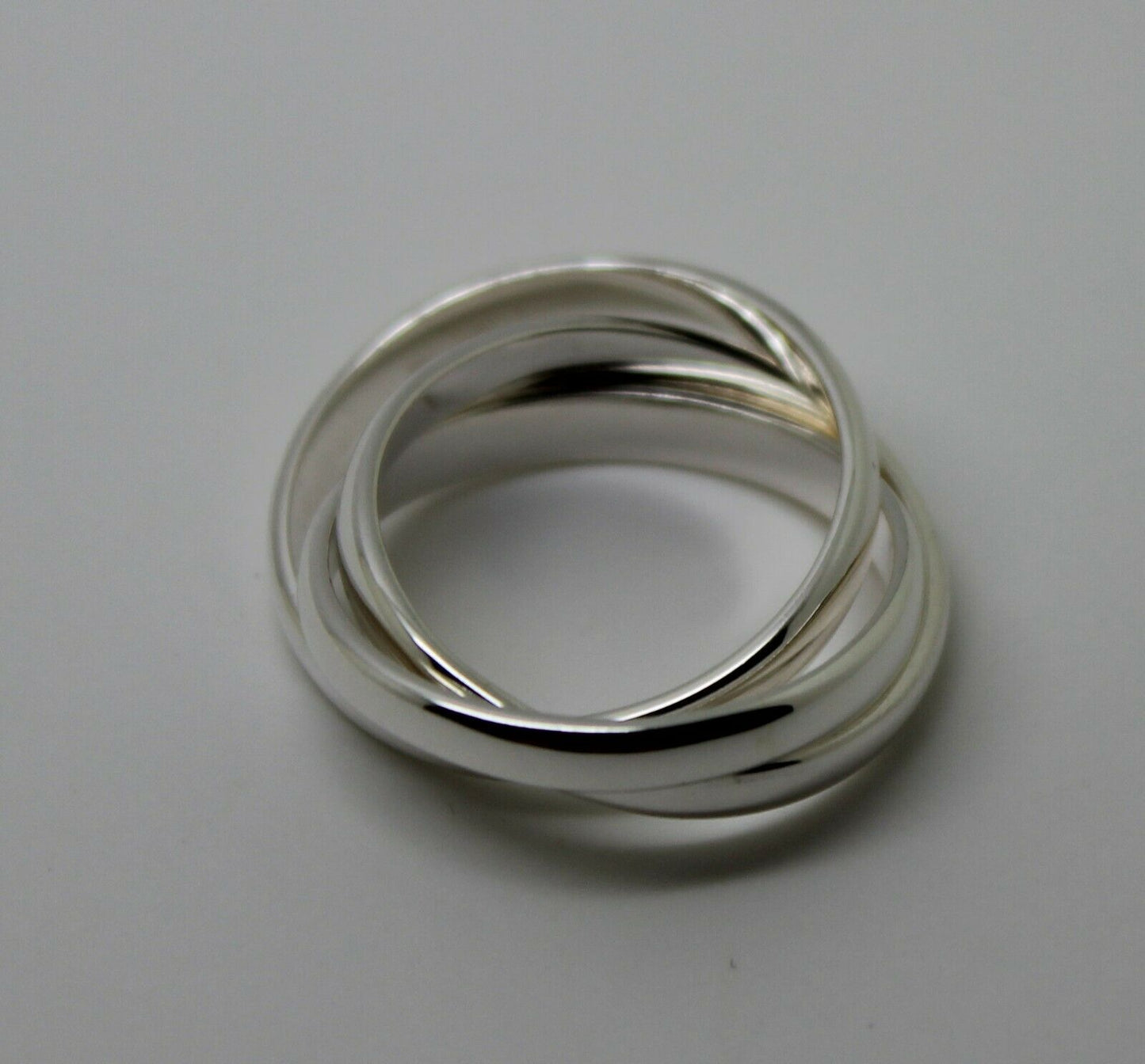 Sterling Silver Size O 1/2 Russian Wedding Band Ring, 3mm wide x 3 bands