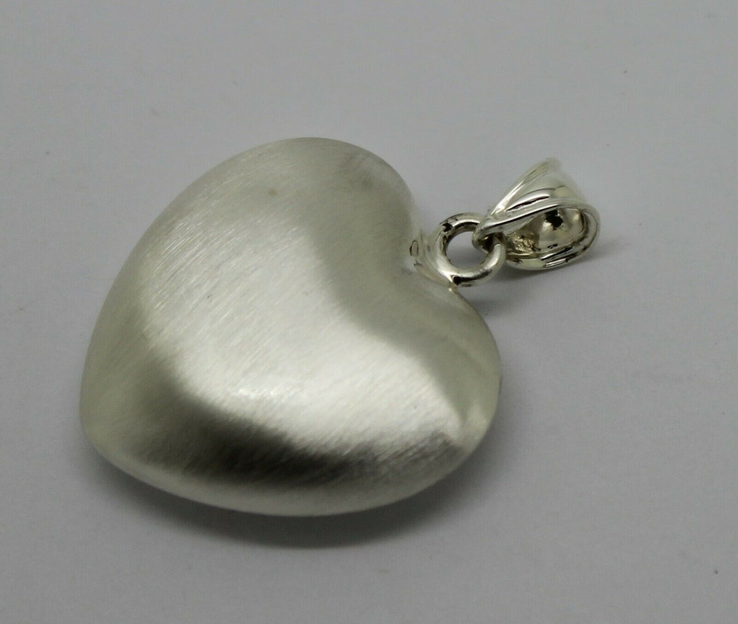 Sterling Silver Matt Finish 925 Medium Bubble Heart Pendant