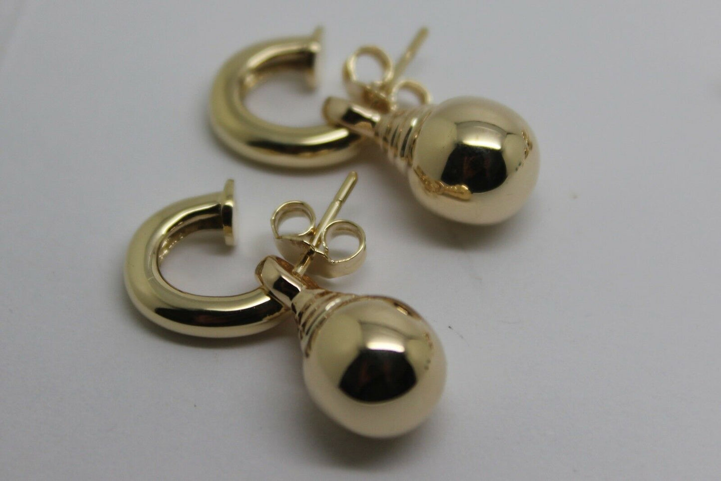 Kaedesigns, New Genuine 9ct Yellow, Rose or White Gold Ball 10mm Euro Ball Stud Earrings