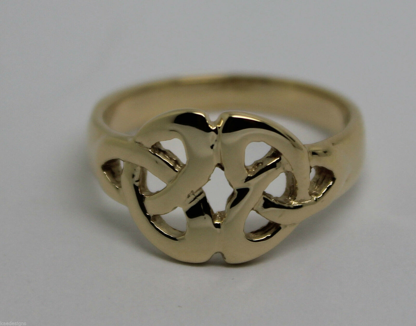 Kaedesigns, New Genuine Full Solid 9ct 9kt Yellow, Rose or White Gold Celtic Weave Ring 352