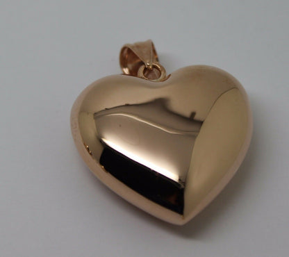 Kaedesigns Genuine 9ct 9kt Extra Heavy Large Puffy Bubble Yellow, Rose or White Gold Heart Pendant