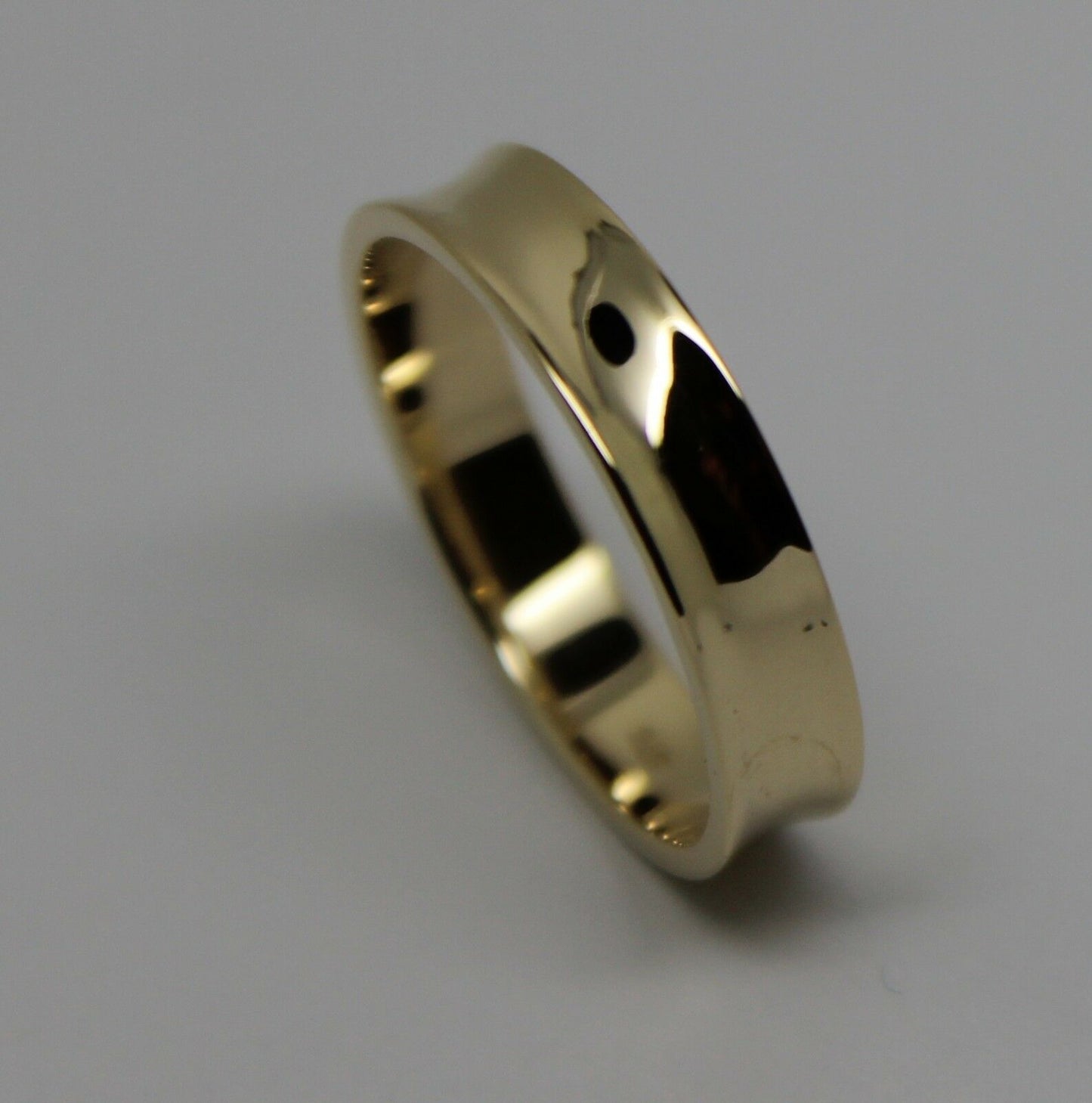 Kaedesigns New Genuine Full Solid 9ct 9k Yellow, Rose or White Gold Concave Dome Ring