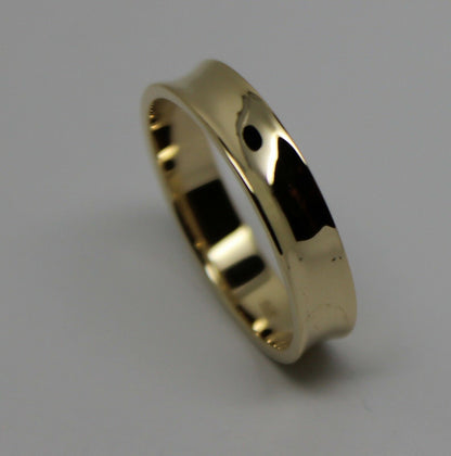 Kaedesigns New Genuine Full Solid 9ct 9k Yellow, Rose or White Gold Concave Dome Ring