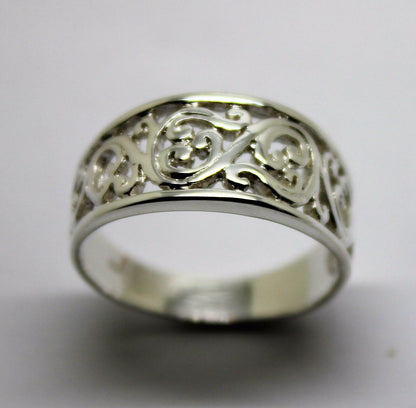 Kaedesigns, New Genuine Sterling Silver 925 Filigree Swirl Ring * Choose your size