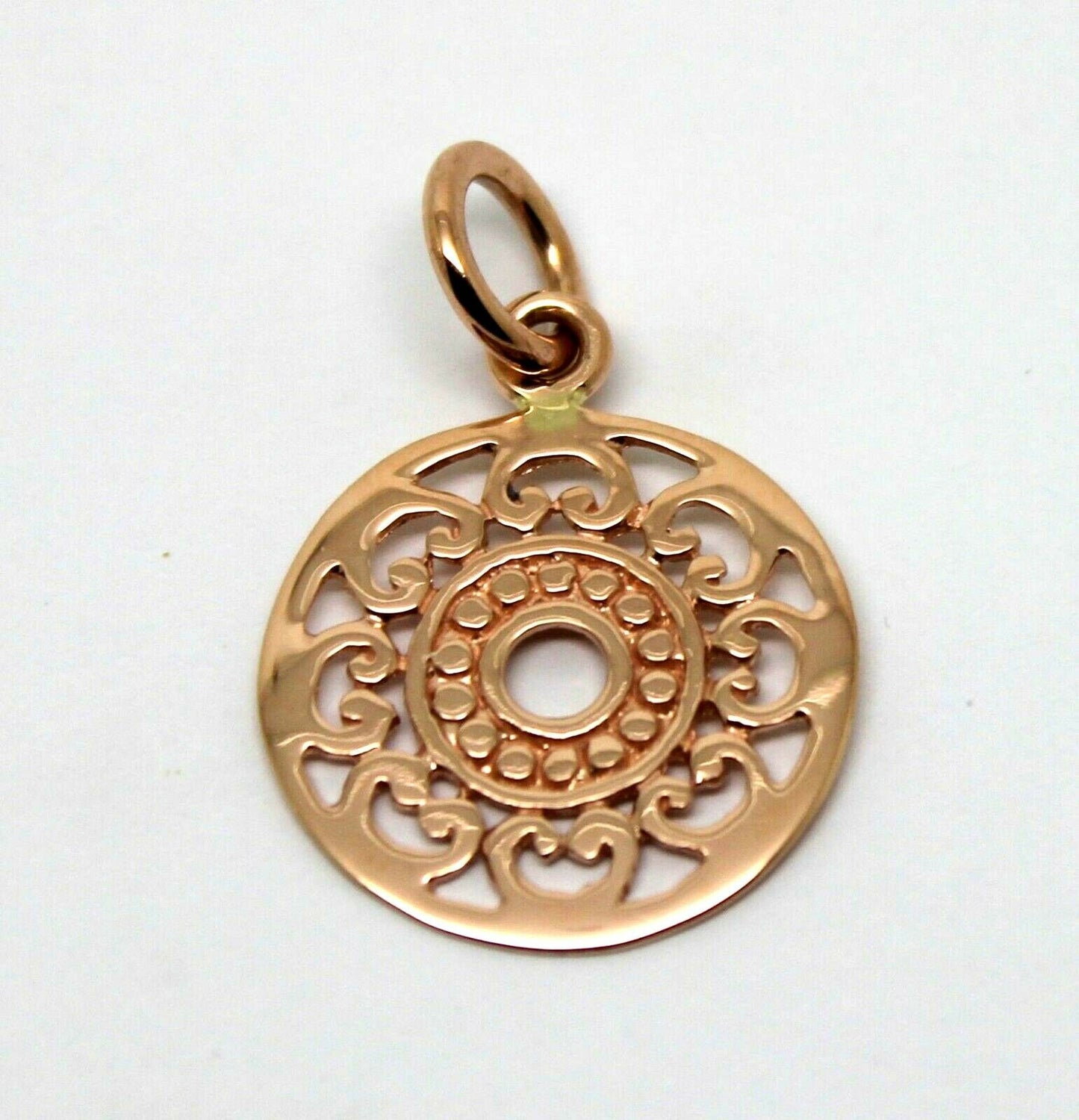 Kaedesigns Genuine New Genuine 9ct Yellow, Rose or White Gold Circle Filigree Pendant