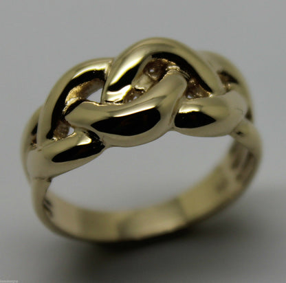 Genuine Solid 9ct White Or Rose Or Yellow Gold Celtic Knot Ring Choose Size